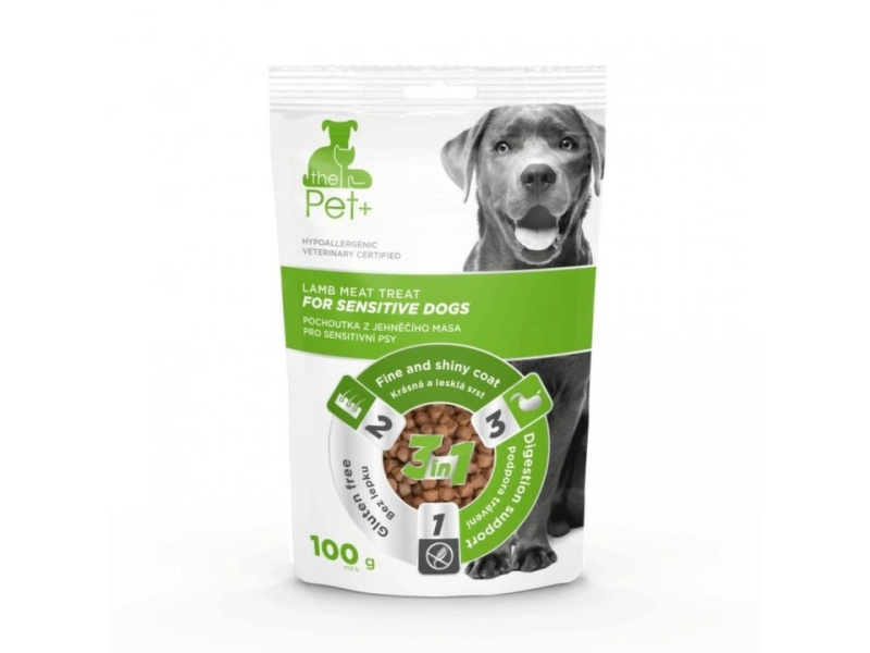 Pochoutka Pet+ 3v1 pes FOR SENSIT DOGS jehněčí  100g