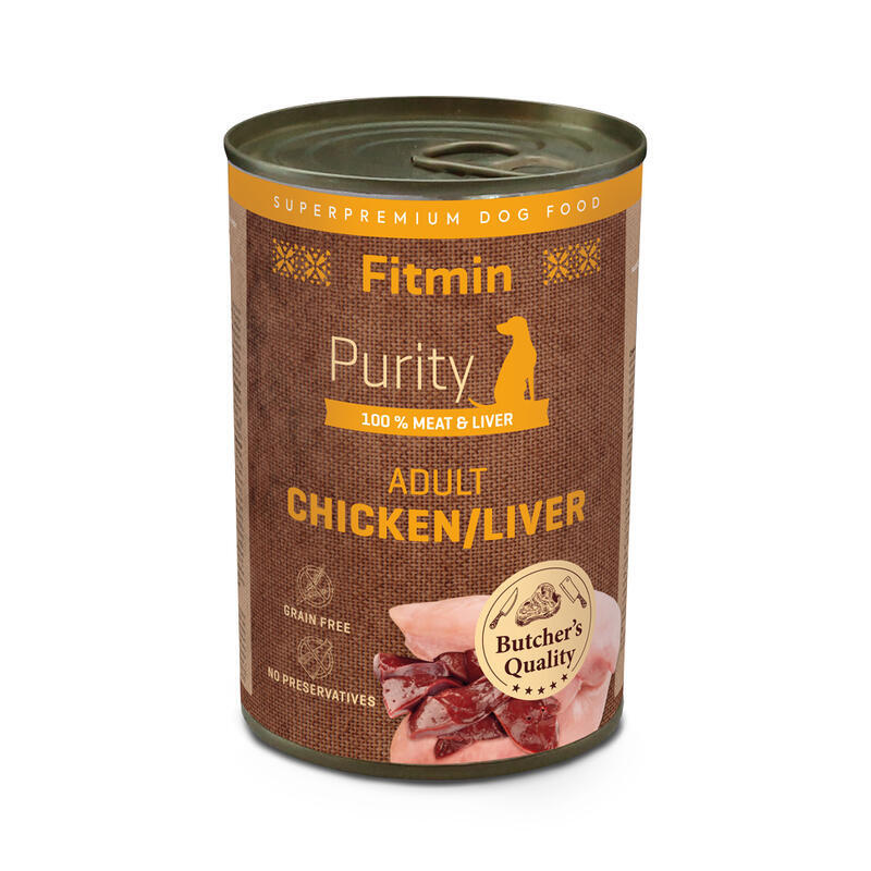 Fitmin Purity konzerva kuřecí s játry pro psy