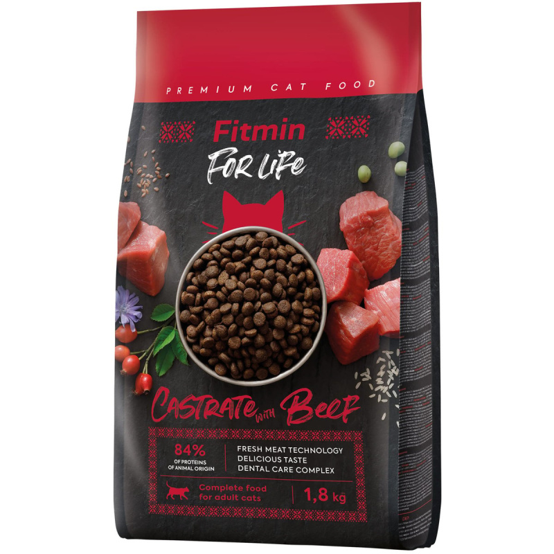 Fitmin cat For Life Castrate Beef 1,8 kg