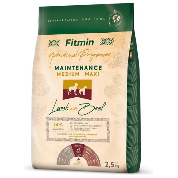 Fitmin dog medium maxi maintenance lamb beef 2,5 kg