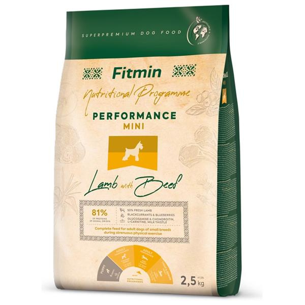 Fitmin dog mini performance lamb beef 2,5 kg