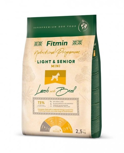 Fitmin dog mini light senior lamb beef 2,5 kg