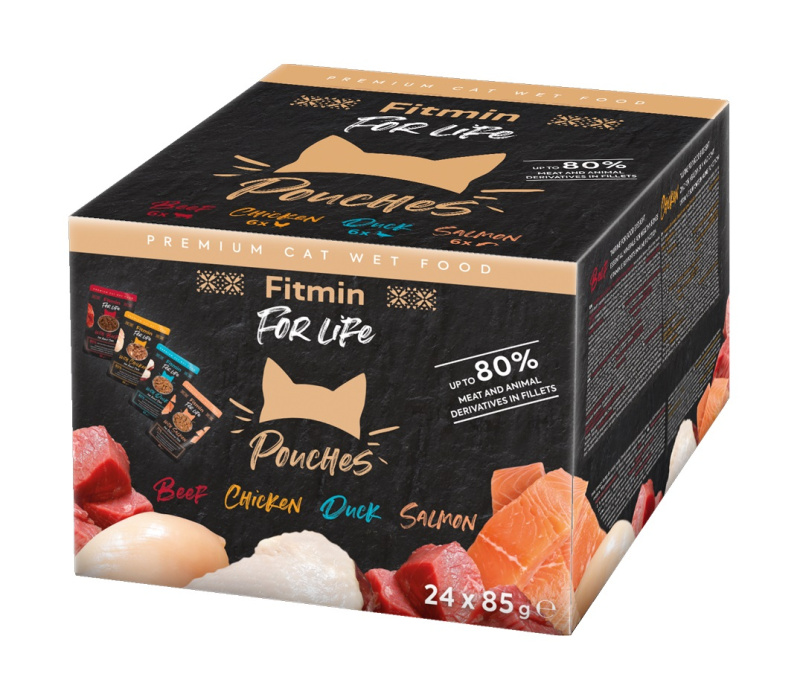 Fitmin For Life multipack kapsiček pro kočky (24×85 g)