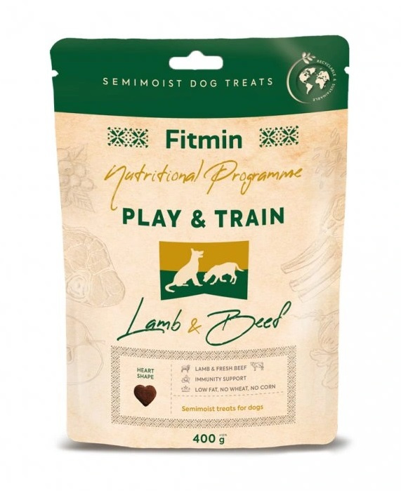 Fitmin NP Play and Train Lamb & Beef výcvikový pamlsek