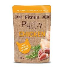 Fitmin cat Purity kuřecí se srdíčky kapsa  100g