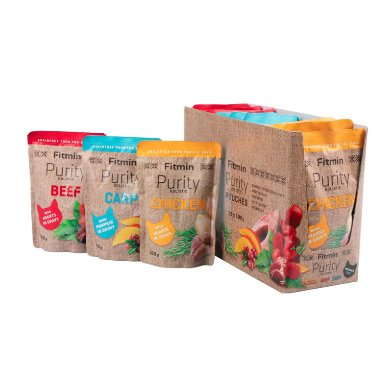 Fitmin Purity multipack kapsiček pro kočky 12×100 g