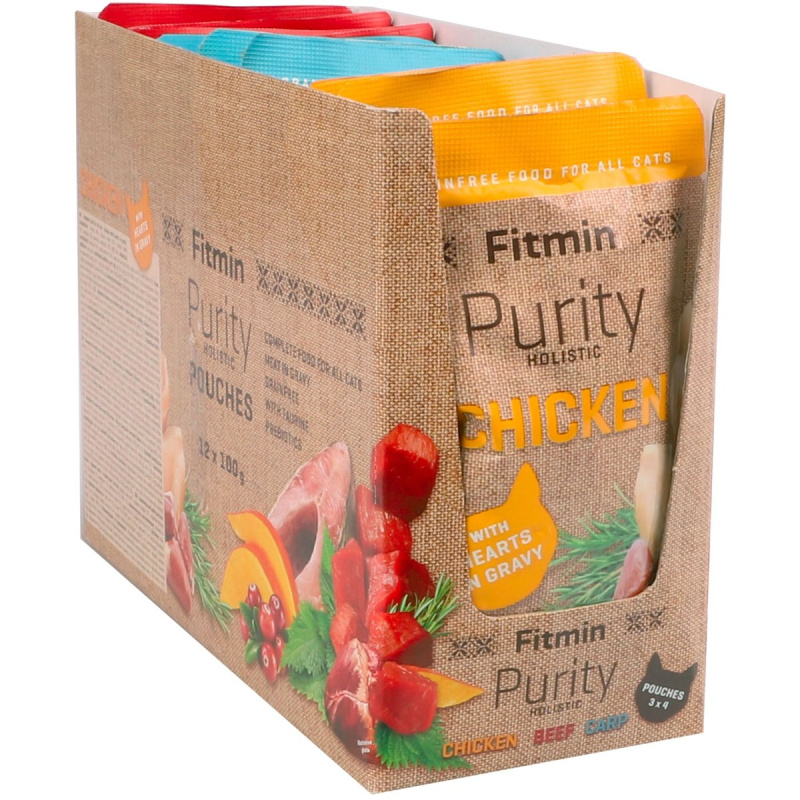 Fitmin Purity multipack kapsiček pro kočky 12×100 g