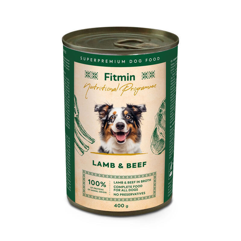 Fitmin dog NP konz. jehněčí a hovězí  400g