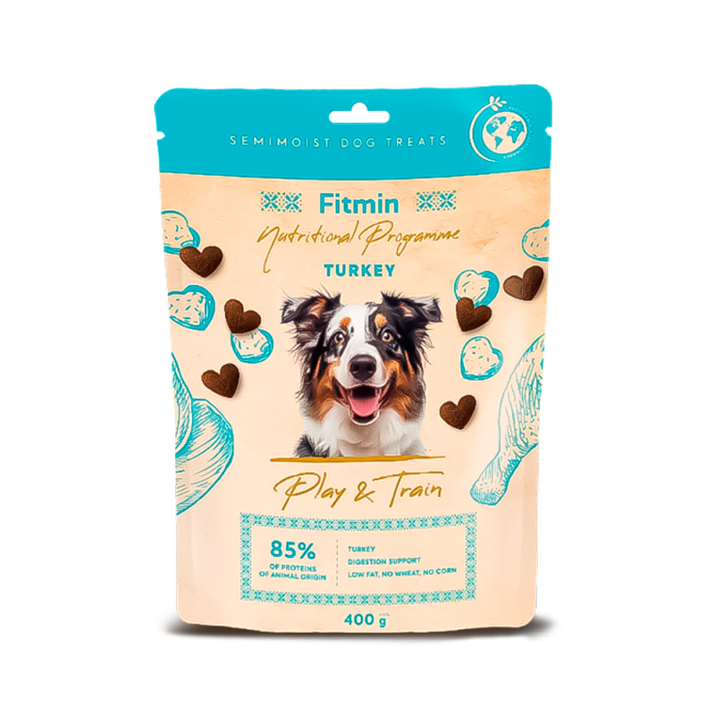 Pochoutka Fitmin NP Play and Train Turkey  400g