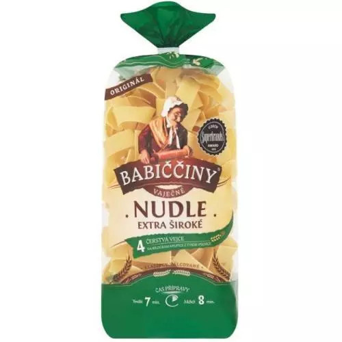 Babiččiny nudle válcované extra široké