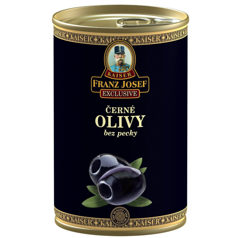 Franz Josef Kaiser Olivy černé bez pecky ve slaném nálevu