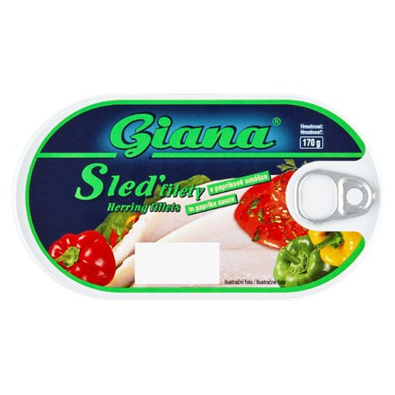 Giana Sleď filety v paprikové omáčce 5 x 170 g