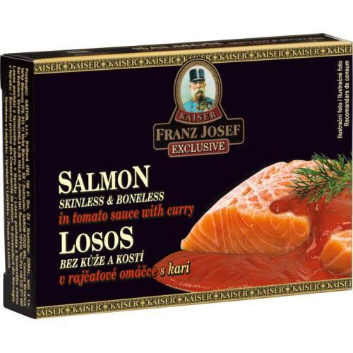 FJK losos v tomatové omáčce s kari 110g