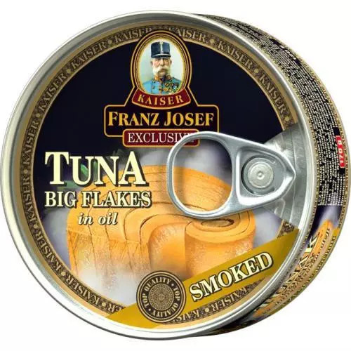 FJK tuňák kousky eo v oleji s uzenou příchutíi 170g