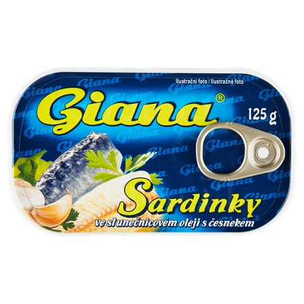 Giana Sardinky v oleji s česnekem 5 x 124 g