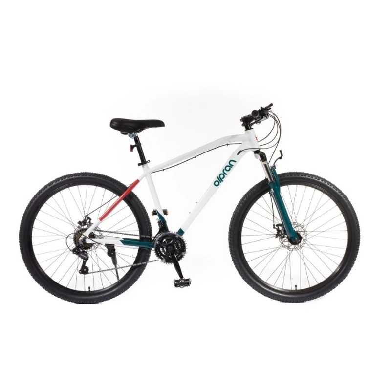 Horské kolo Olpran CANIS 27,5" 15" (150-165 cm) bílá/tmavá petrolejová/tmavě červená