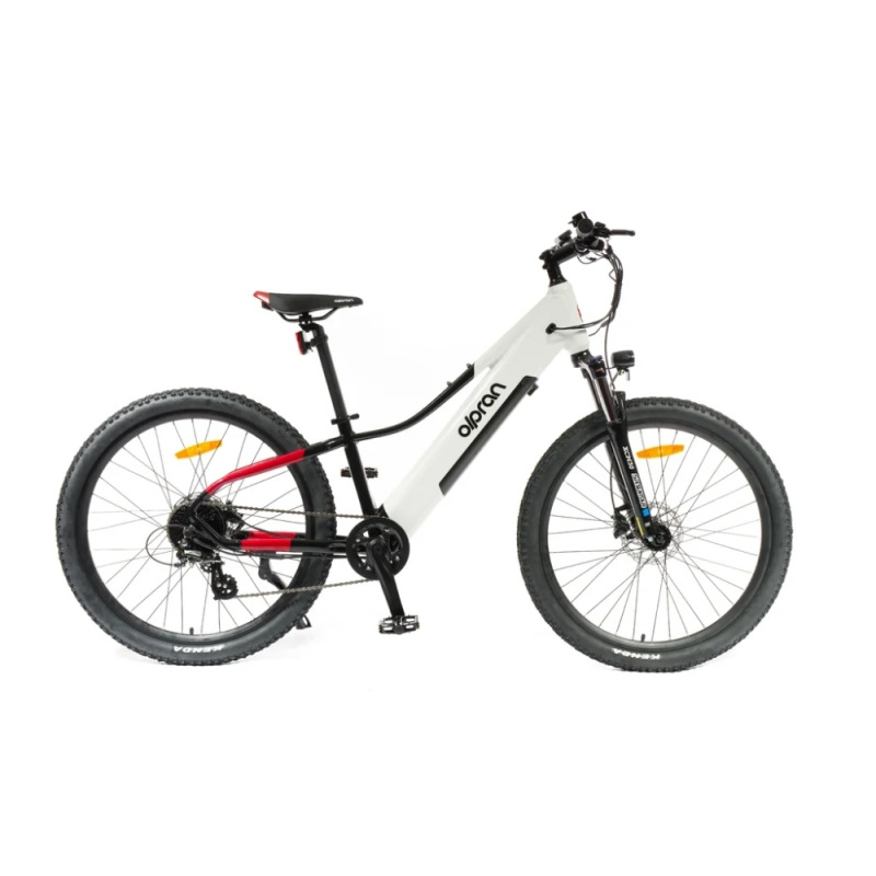 26" E-MTB Olpran Pluma  bílá/černá/červená