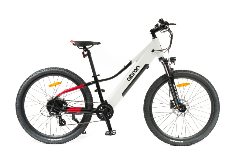 26" E-MTB Olpran Pluma  bílá/černá/červená
