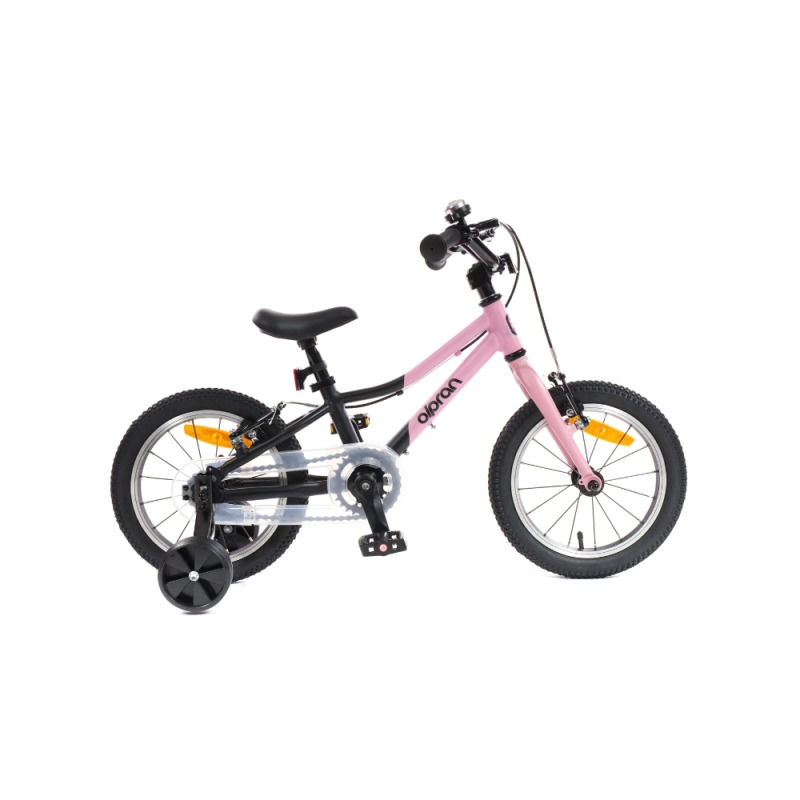 Ultra lehké dětské kolo Olpran Pluma 14" - model 2026 • 5,4 kg • 90-105 cm 7" (90-105 cm) růžová/šedá