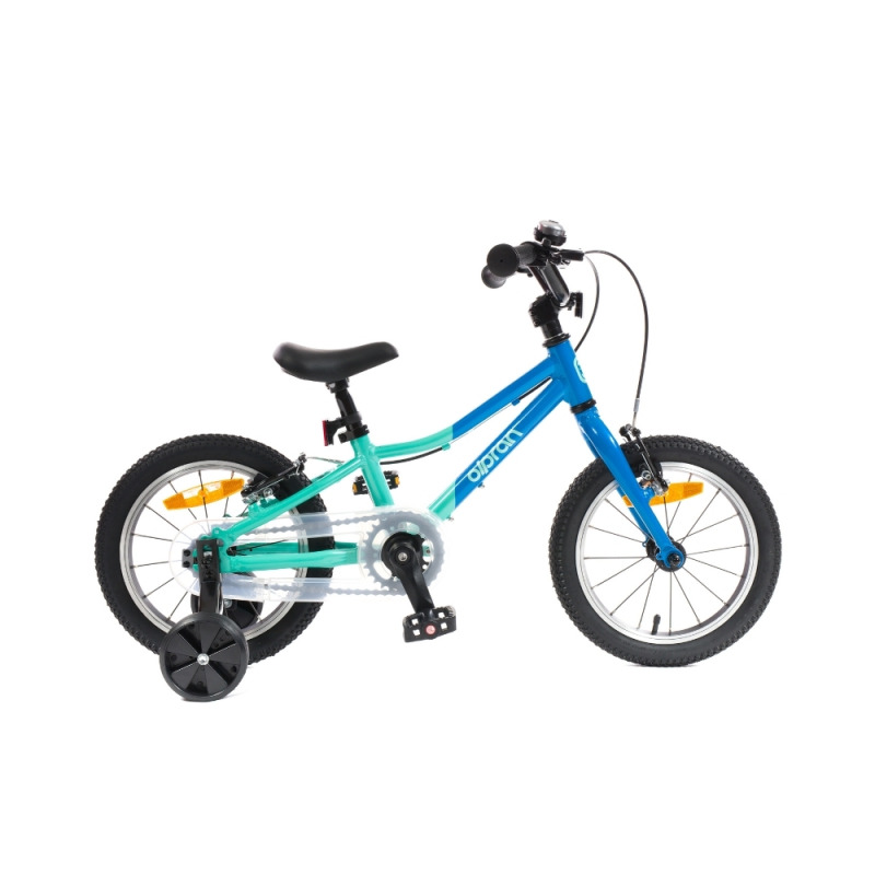 Ultra lehké dětské kolo Olpran Pluma 14" - model 2026 • 5,4 kg • 90-105 cm 7" (90-105 cm) petrolejová/mátová