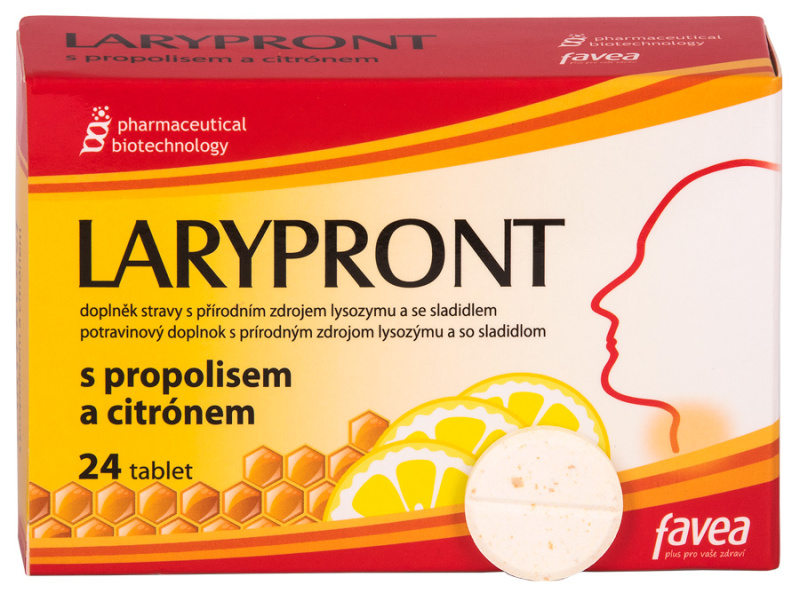 FAVEA Larypront s propolisem a citrónem 24 tablet