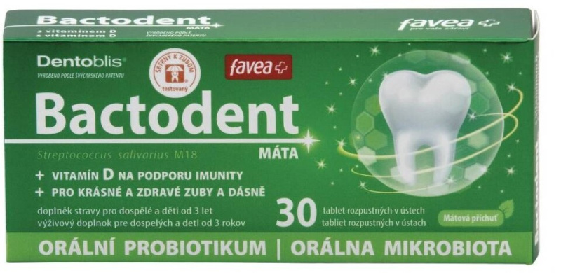 FAVEA Bactodent máta 30 tablet