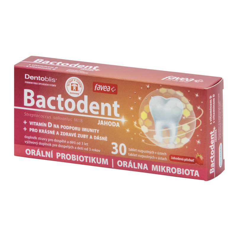 FAVEA Bactodent jahoda 30 tablet