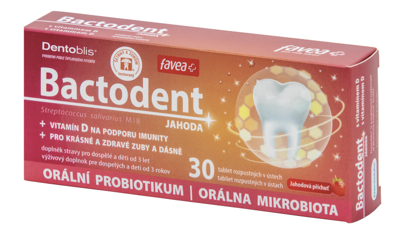 FAVEA Bactodent jahoda 30 tablet