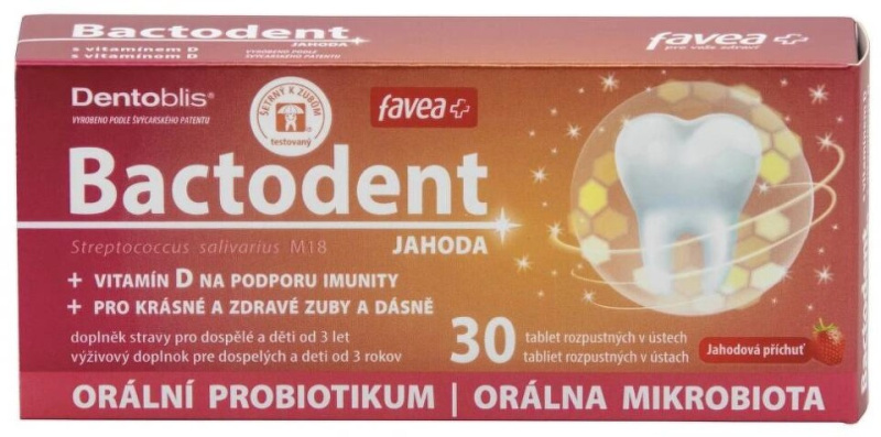 FAVEA Bactodent jahoda 30 tablet