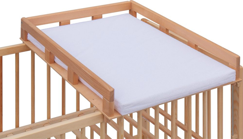 Scarlett Přebalovací pult OGY na postýlku přírodní s přebalovací podložkou bílá