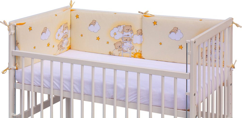 Scarlett Mantinel do postýlky 4dílný - Scarlett Mráček - 180 x 30 cm - béžový