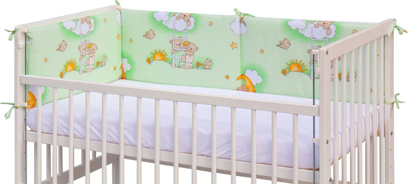 Scarlett Mantinel do postýlky 4dílný - Scarlett Mráček - 180 x 30 cm - zelený