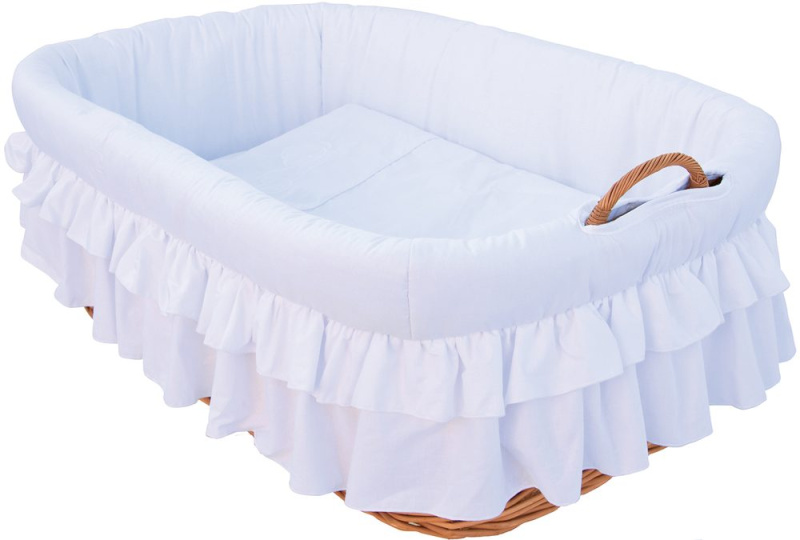 Scarlett Mojžíšův košík pro miminko Martin - bílá