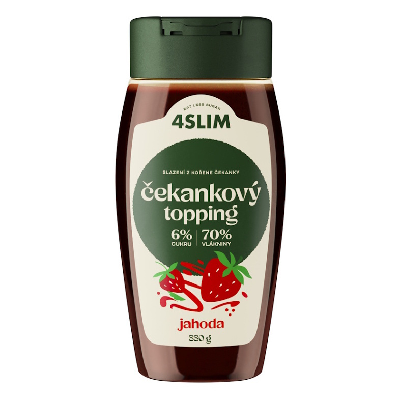 4Slim Čekankový topping 330 g - jahoda