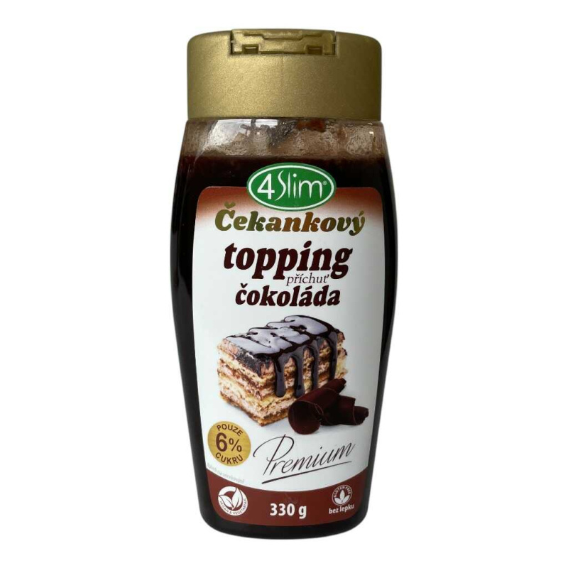 4Slim Čekankový topping 330 g - čokoláda
