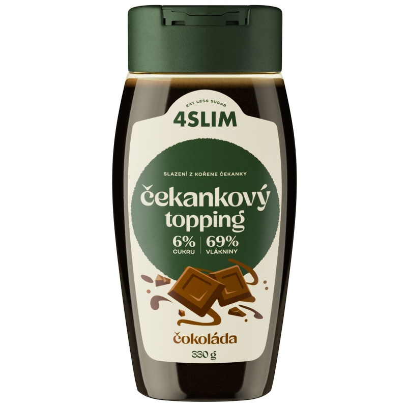 4Slim Čekankový topping 330 g - čokoláda