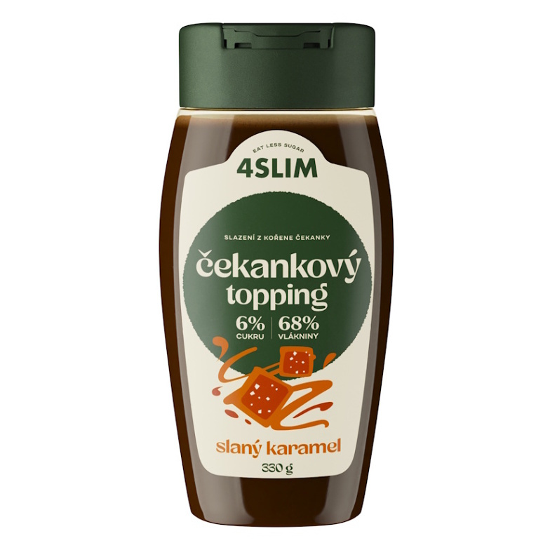 4Slim Čekankový topping 330 g - slaný karamel