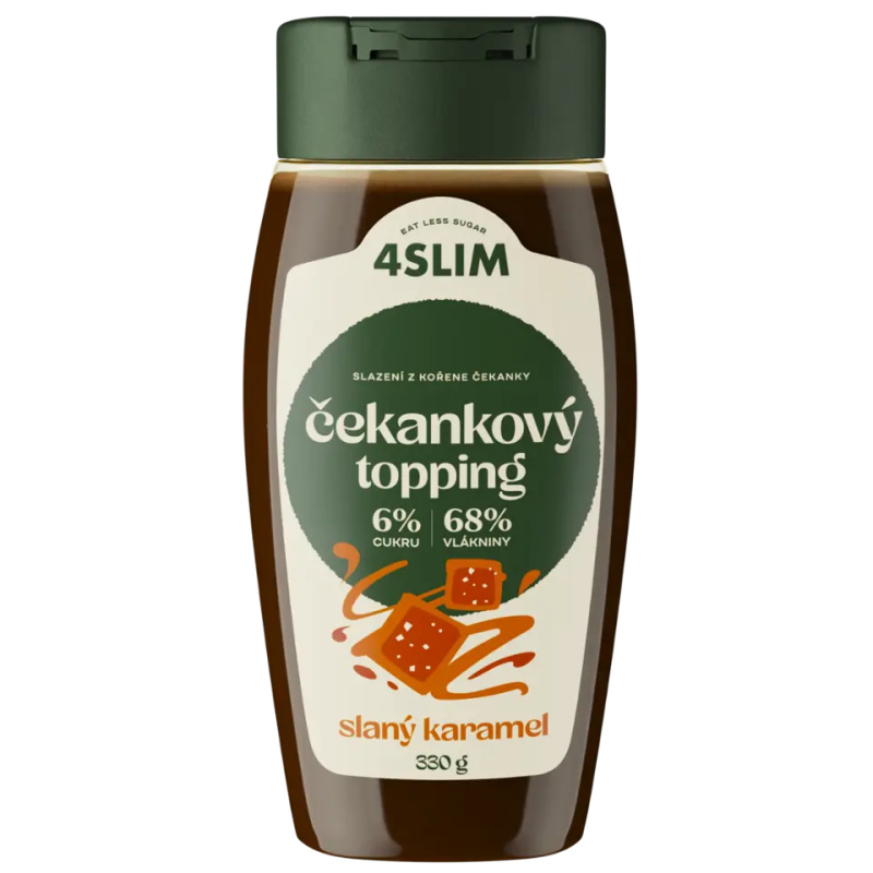 4Slim Čekankový topping 330 g - slaný karamel