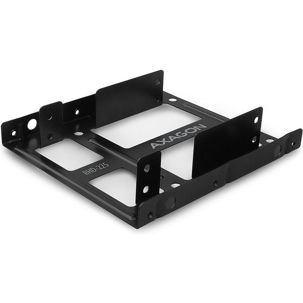 AXAGON RHD225 kovový rámeček pro 2x 2.5' HDD/SSD do 3.5' pozice montáž ventilátoru