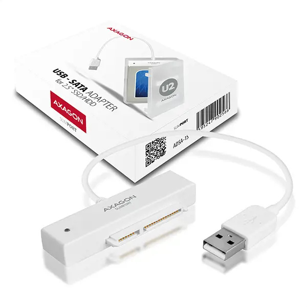 AXAGON ADSA1S USB 2.0 SATA HDD/SSD adaptér vč. 2.5" pouzdra