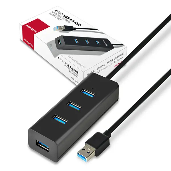 AXAGON HUE-S2BL 4-Port USB 3.0 Charging hub