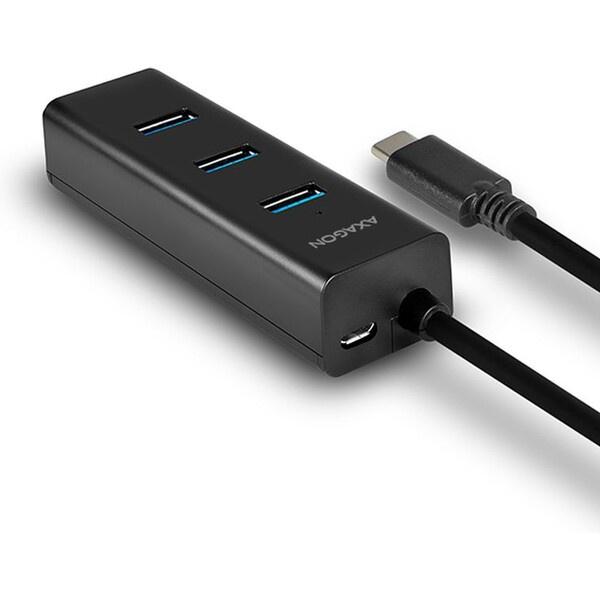 AXAGON HUES2C TypeC 4x USB3.0 CHARGING hub microUSB nap. konektor