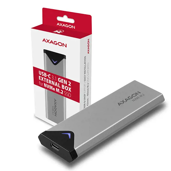 Externí box Axagon EEM2-UG2 Stříbrná