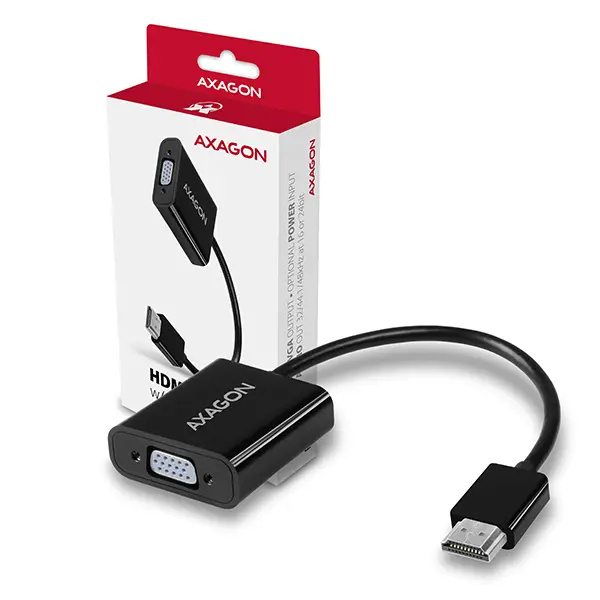 AXAGON RVHVGAN HDMI VGA redukce / adaptér FullHD audio výstup s napájením