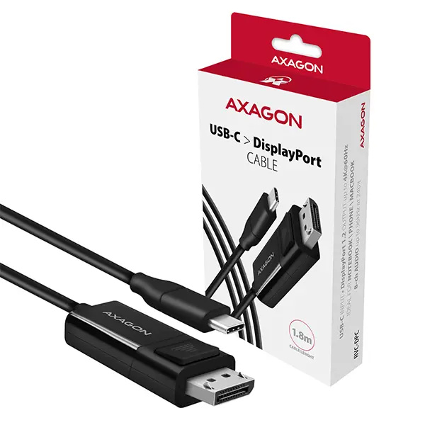 AXAGON RVCDPC USBC DisplayPort redukce / kabel 1.8m 4K/60Hz