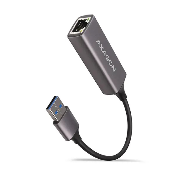 AXAGON ADETR USB A 3.2 Gen 1 Gigabit Ethernet síťová karta auto instal titanově šedá