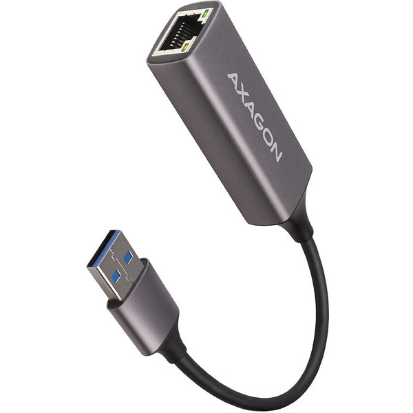 AXAGON ADETR USB A 3.2 Gen 1 Gigabit Ethernet síťová karta auto instal titanově šedá