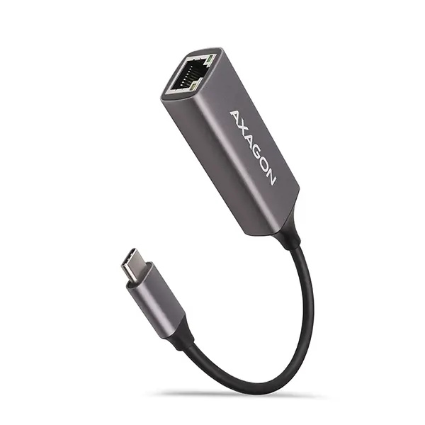 AXAGON ADETRC USB C 3.2 Gen 1 Gigabit Ethernet síťová karta auto instal titanově šedá
