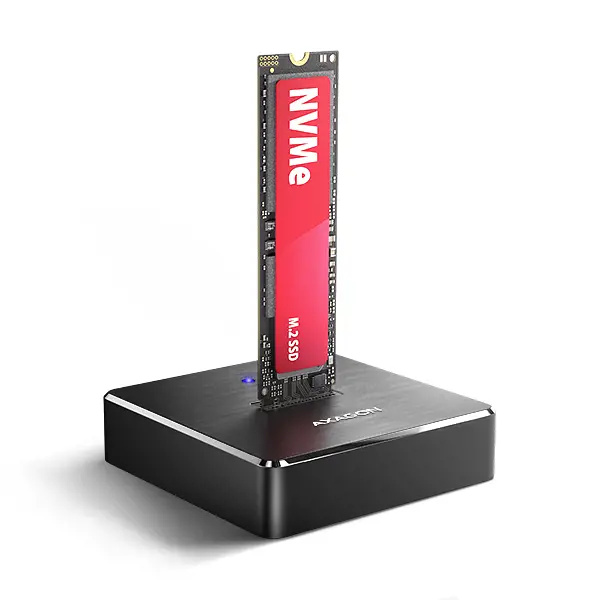 AXAGON ADSA-M2C11, USB-C 10Gbps dokovací stanice pro 1× M.2 NVMe/SATA SSD