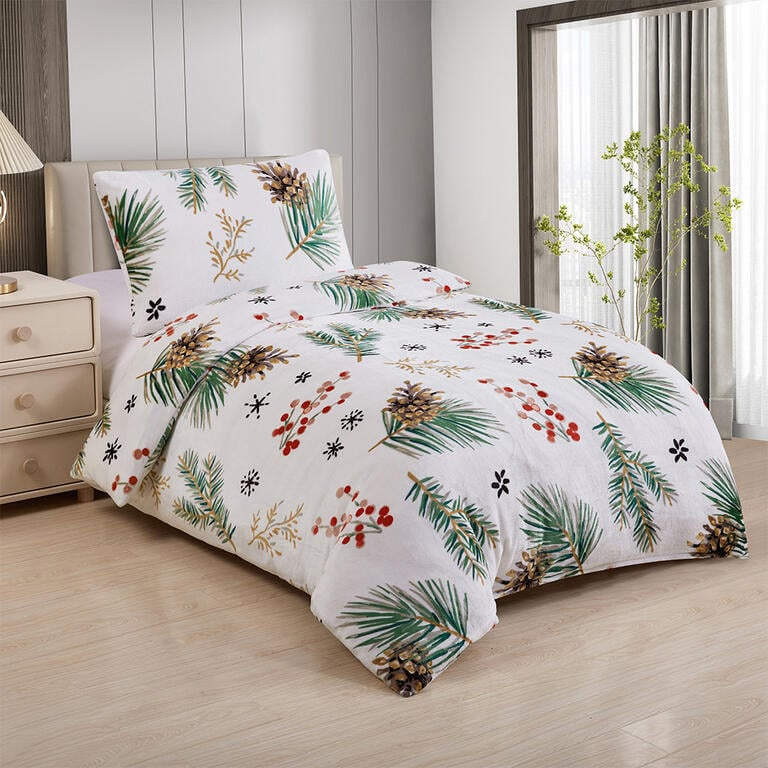 Jahu Povlečení mikroflanel Conifer Varianta: Povlečení mikroflanel Conifer 140x200, 70x90 cm